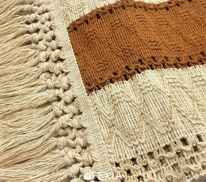 FEXIA Boho Table Runner 60 Inches Long Macrame Summer Decor Coffee Table Cover - Image 7