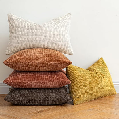 MIULEE Fall Decorative Rust Couch Throw Pillow Covers 18x18 Inch 2 Pack | - Image 4