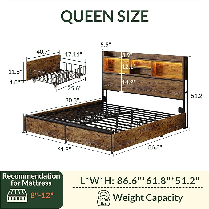 LARMACE Queen Size Bed Frame - Image 2