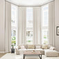 Extra Long 100% Blackout Linen Curtains by Guken