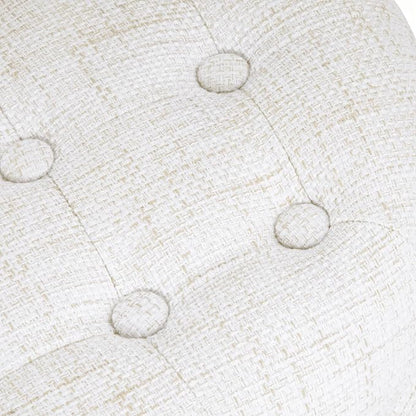 Homepop Home Decor | Upholstered Round Tufted Foot Rest Ottoman | Ottoman - Image 10