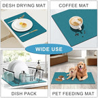 GOLENER Coffee Maker Mat For Countertops,Coffee Bar Decor,Coffee Machine Pads,Absorbent, Washable,Reversible Microfiber Dish Drying Mat For Kitchen accessories,Under Small Appliance Mats
