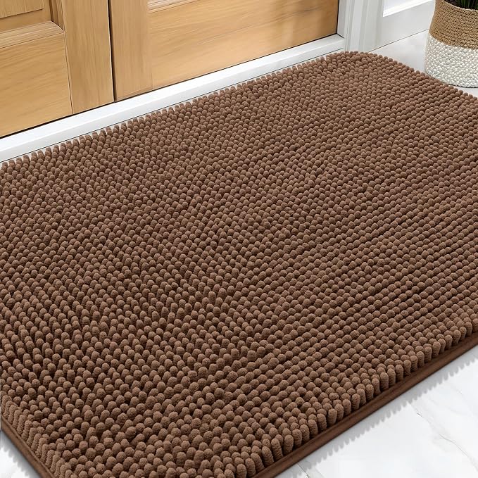 OLANLY Dog Door Mat for Muddy Paws 30x20, Super Absorbent Chenille Mud Mat | by OLANLY