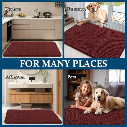 OLANLY Dog Door Mat for Muddy Paws 59x20, Super Absorbent Chenille Mud Mat | - Image 8