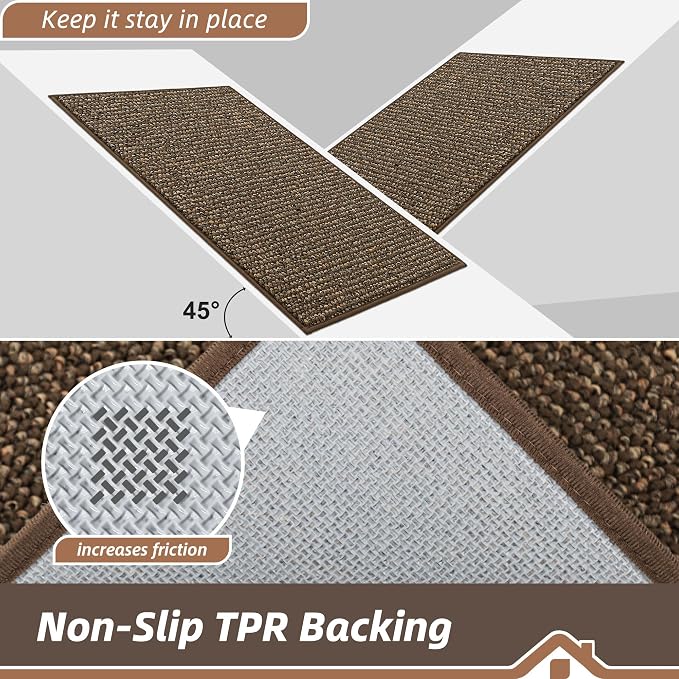 BEQHAUSE Dirt Trapper Door Mat 32" x 48", Non-Slip Washable Doormats, Low - Image 6