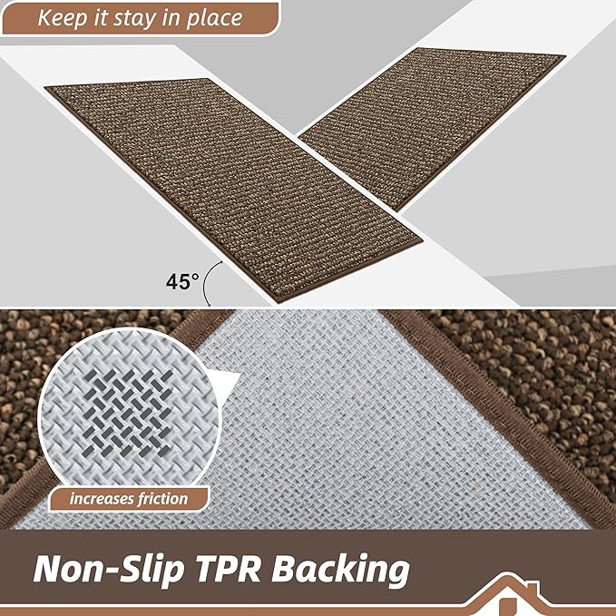 BEQHAUSE Kitchen Rugs and Mats 2PCS Non-Slip, Machine Washable Rugs - Image 4