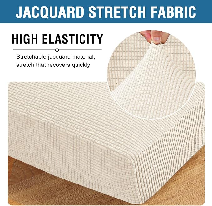 H.VERSAILTEX Super Stretch Individual Seat Cushion Cover Sofa Covers Couch - Image 4