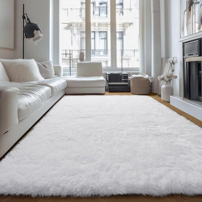 Fluffy Shaggy Area Rug 5x8, Plush Rugs - Image 3