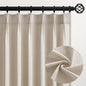 102 Inches Long Oatmeal Colored Pinch Pleat Sheer Curtains by Topfinel