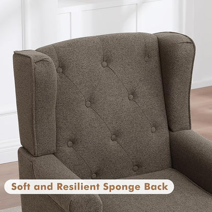 Accent Chair for Living Room, Mid Century Modern Upholstered Armchair, Wingback - Image 6