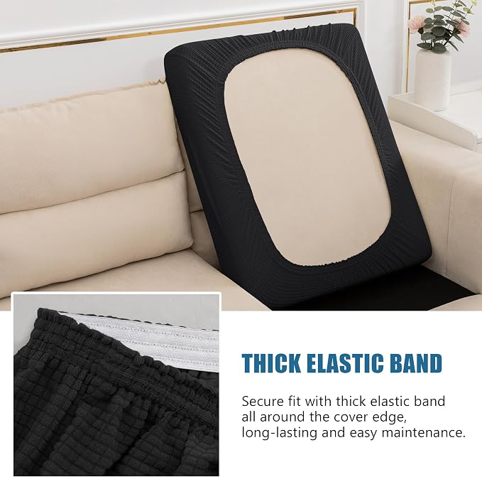 SICHOWEL Water-Repellent Sofa Cushion Covers Jacquard High Stretch Fabric Chair - Image 4