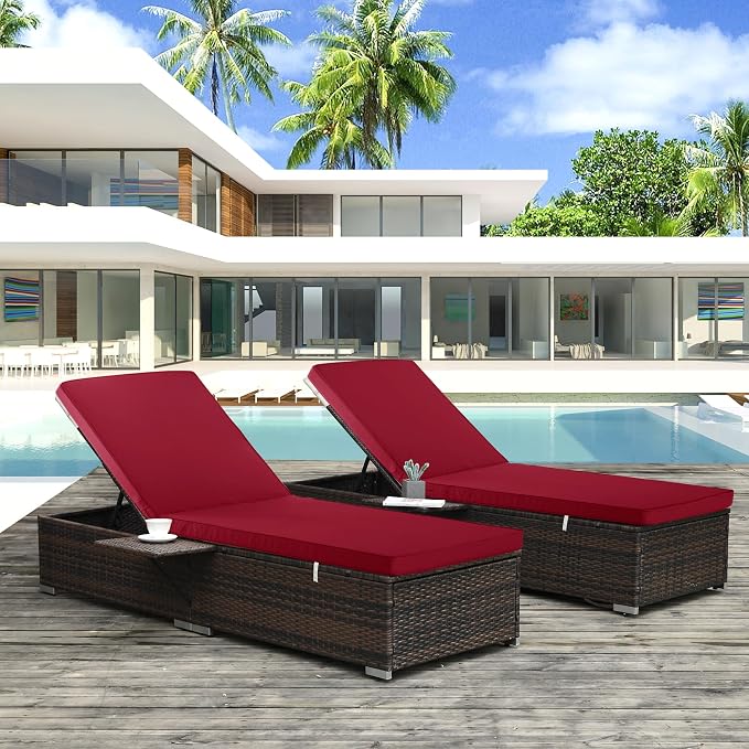 Chaise Lounge Cushion for Outdoor Furniture, Waterproof Fade and Tear Resistant - Image 6
