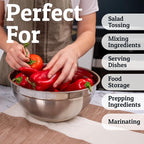 Priority Chef Stainless Steel Mixing Bowls with Lids Set - Premium 30Pcs with 6pc Metal Bowl Set for Kitchen, 3 Graters, Airtight Lids, Non-Slip Bases & Silicone Utensils, Khaki