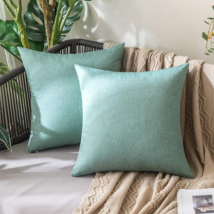 MIULEE Pack of 2 Decorative Outdoor Solid Waterproof Throw Pillow Covers Spring by MIULEE