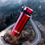 London Sip 25 oz Multi-Function Travel Mug and Tumbler Tea Infuser Water Bottle Fruit Infuser Flask Hot and Cold Double Wall Stainless Steel Coffee Thermos, Sacred Red
