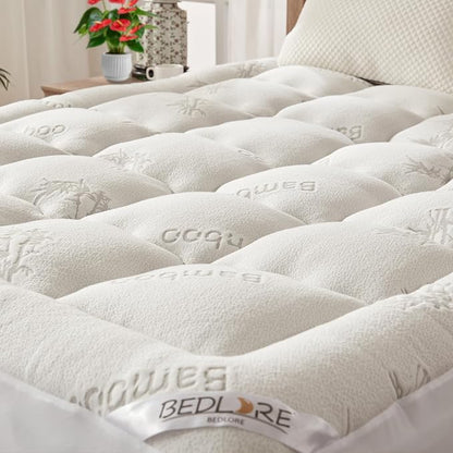 BEDLORE RV Queen Mattress Topper Viscose Derived from Bamboo, Pillow Top by Bedlore