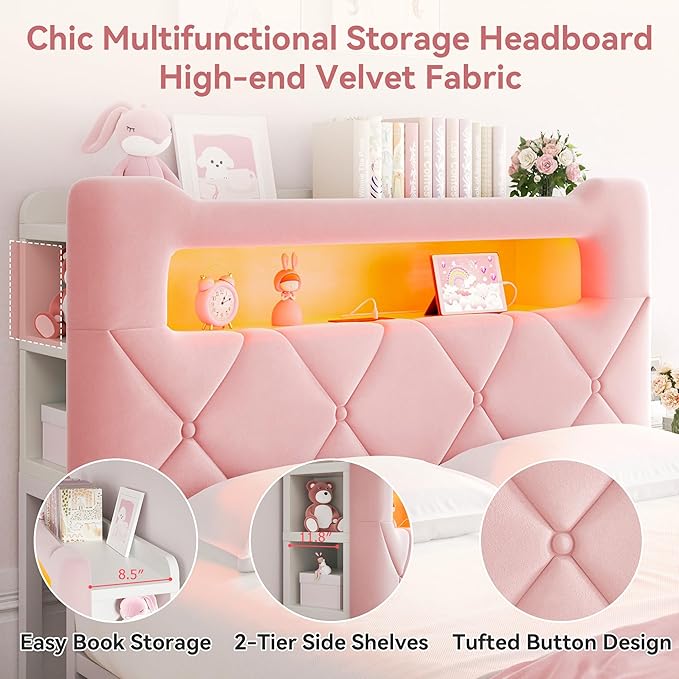 Full Upholstered LED Bed Frame - Image 6
