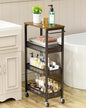 OKZEST Utility Slim Storage Cart, 4-Tier Narrow Bathroom Organizer and Storage by OKZEST
