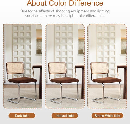 Zesthouse Rattan Dining Chairs Set of 4, Mid Century Modern Dining Room Chairs - Image 7
