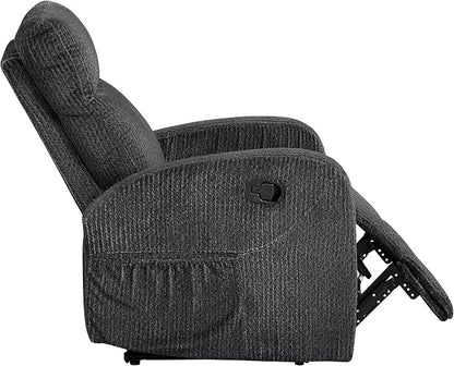 Lexicon Manual Recliner Chair, Textured Microfiber Reclining Chair, Wall Hugger - Image 14