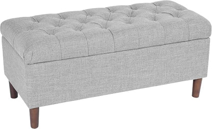 Homepop Home Decor | Tufted Ainsley Button Storage Ottoman Bench - Image 9