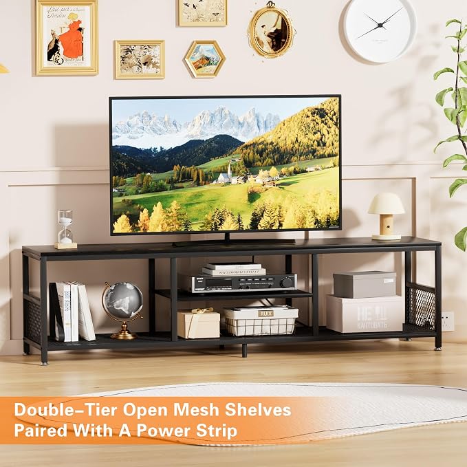 VECELO TV Stand with Power Outlets - Image 4
