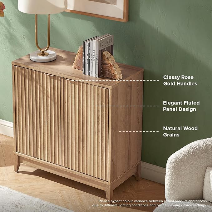 mopio Brooklyn Fluted Storage Cabinet, Modular Accent Buffet Sideboard - Image 5