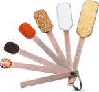 Copper Plated Measuring Cups and Spoons Set, Stainless Steel Measuring Cups and Spoons Set with 5 Kitchen Measure Cup, 6 Spice Measure Spoons, US&Metric Measuring Tools for Baking