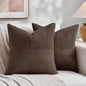 Fancy Homi 2 Packs Dark Brown Decorative Throw Pillow Covers 12x12 Inch by Fancy+Homi