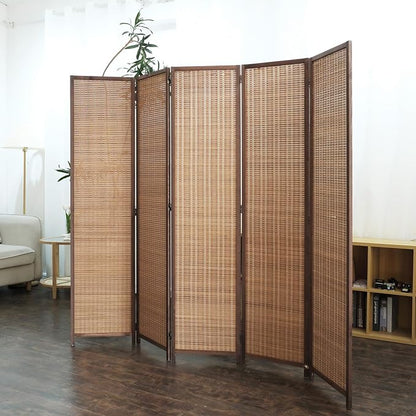 Furnnylane 5 Panel Bamboo Room Divider - Image 5