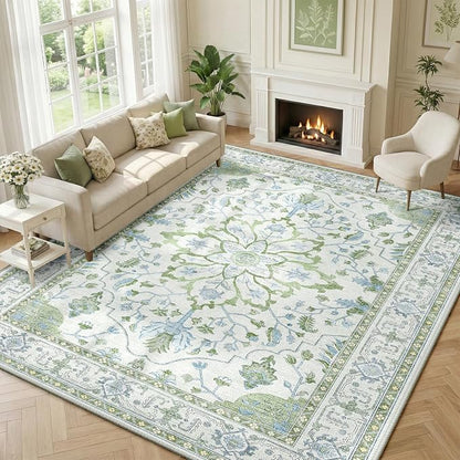 RELEANY Washable Area Rug, Large 9'x12', Water Repellent, Pet Friendly - Image 2