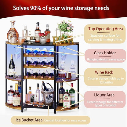 JKsmart Small Wine Bar Cart - Image 3
