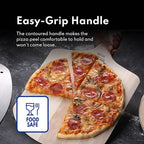 New Star Foodservice 1029970 Restaurant-Grade Wooden Pizza Peel, 16" L x 14" W Plate, with 12" L Wooden Handle, 30" Overall Length