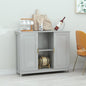 TaoHFE Grey Kitchen Pantry, Modern Wooden Small Credenza Sideboard Coffee by TAOHFE