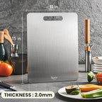 Titanium Cutting Board -100% Pure Titanium Cutting Boards For Kitche,Easy to clean, Double-sided food-grade Cutting Board For Meats, Fruits And Vegetables (15 * 11)