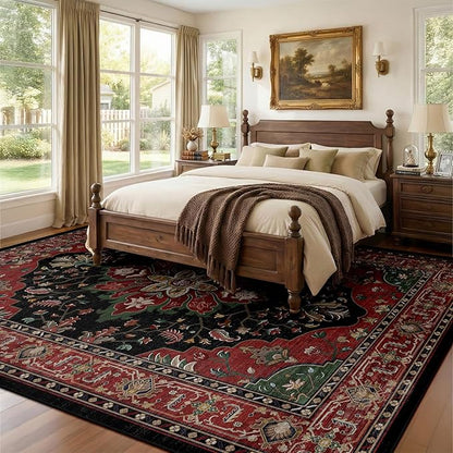 RELEANY Washable Area Rug, Water Repellent, Pet Friendly, Vintage Floral Boho - Image 2