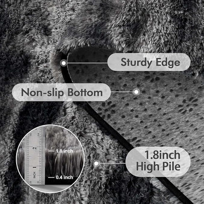 Area Rugs for Living Room, 4x6 Feet Soft Fluffy Shagg Plush Rug High Pile Large - Image 5