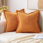MIULEE Fall Burnt Orange Decorative Throw Pillow Covers 18x18 Inch 2 Pack | by MIULEE
