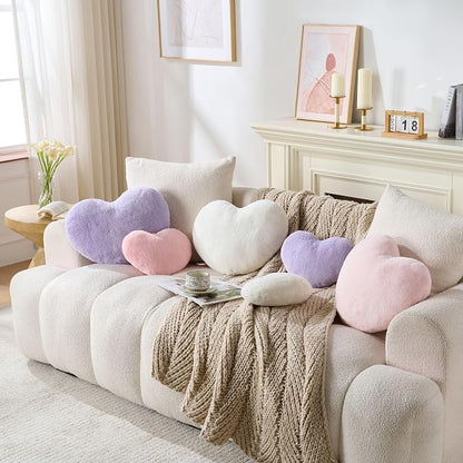 2PCS Throw Pillows Heart Pillow Home Decor Decorative Couch Pillows Bed Pillows - Image 5