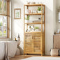 HIFIT Tall Bathroom Storage Cabinet, Corner Tall Cabinets Freestanding by HIFIT
