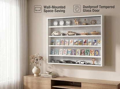 5-Tier Wall Mounted Display Cabinet, No Assembly Required Ready to Use Out of - Image 5