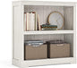 LINSY HOME 2-Tier Bookcase and Bookshelf, Small Wood Display Storage Shelves by LINSYHOME