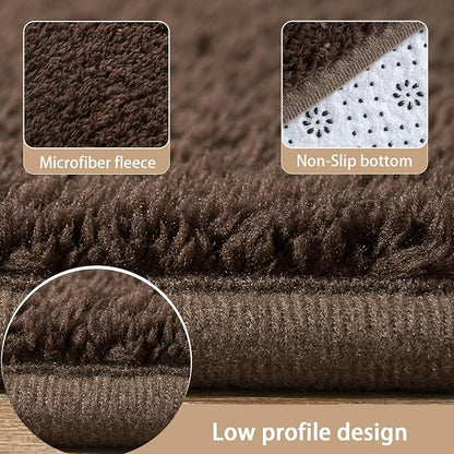 2x8 Runner Rug for Hallway, Long Runner Rugs Non Slip, Coffee | Soft Washable - Image 6