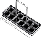 Normcore Single Dose Coffee Bean Storage Containers - 12 Tubes Espresso Bean Cellars with Stand & Hopper - One-Way Exhaust Valve - Capacity 25-28g - Lt Smoke Grey