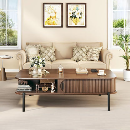 Coffee Table, 47.2" Mid Century Modern Coffee Tables - Image 7