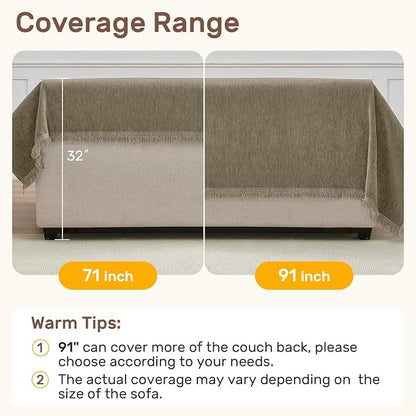 2 Pieces Sectional Couch Covers L Shaped Cover XXL Quicksand | Thick Washable - Image 5