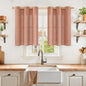 YoungsTex Terracotta Linen Kitchen Curtains 36 Inch Length by YoungsTex