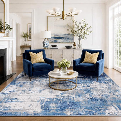RELEANY Washable 4'x6' Abstract Area Rug - Image 4