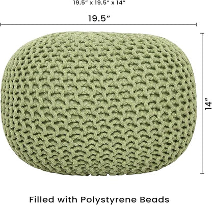 REDEARTH · Round Pouf Foot Stool Ottoman - Image 3