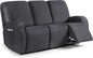 ANARACHON Leather Look Recliner Couch Cover, 8-Pieces Stretch Recliner Sofa by ANARACHON